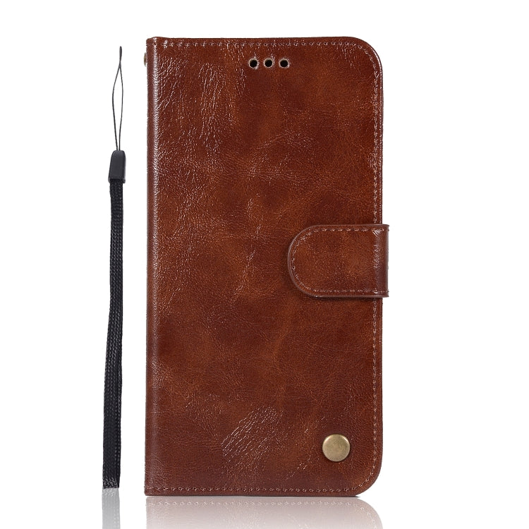 For Xiaomi Mi 5X Retro Copper Button Crazy Horse Horizontal Flip PU Leather Case with Holder & Card Slots & Wallet & Lanyard