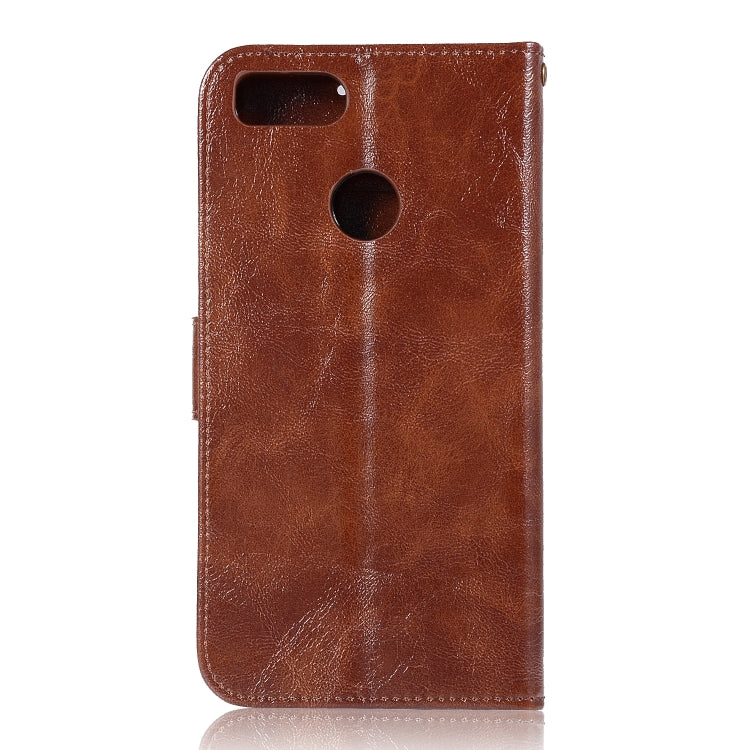 For Xiaomi Mi 5X Retro Copper Button Crazy Horse Horizontal Flip PU Leather Case with Holder & Card Slots & Wallet & Lanyard