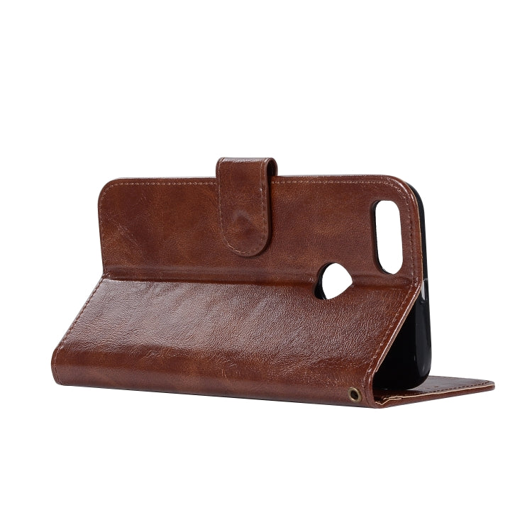 For Xiaomi Mi 5X Retro Copper Button Crazy Horse Horizontal Flip PU Leather Case with Holder & Card Slots & Wallet & Lanyard