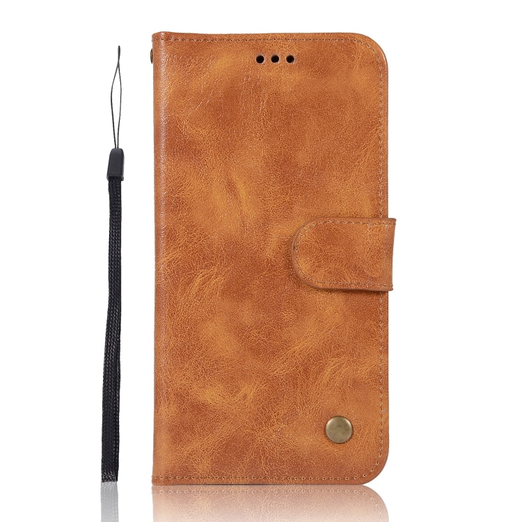 For Xiaomi Mi 5X Retro Copper Button Crazy Horse Horizontal Flip PU Leather Case with Holder & Card Slots & Wallet & Lanyard
