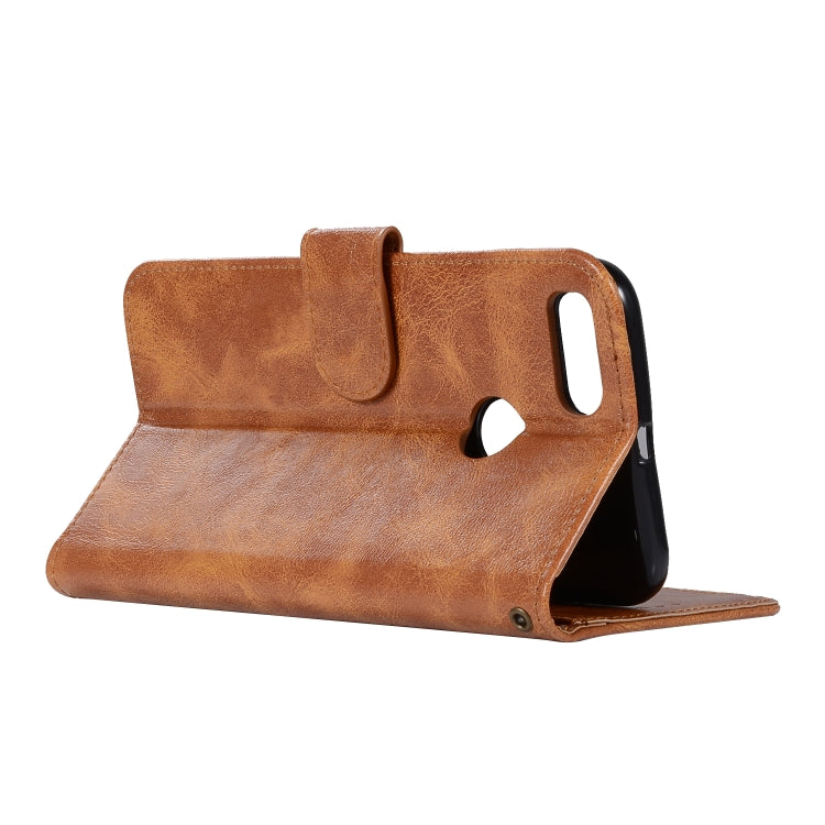 For Xiaomi Mi 5X Retro Copper Button Crazy Horse Horizontal Flip PU Leather Case with Holder & Card Slots & Wallet & Lanyard