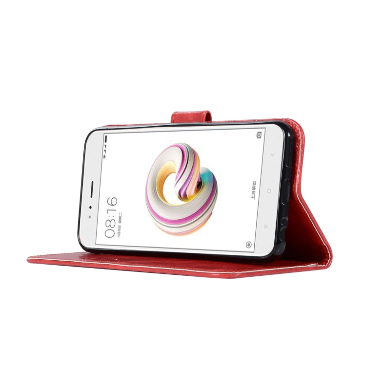 For Xiaomi Mi 5X Retro Copper Button Crazy Horse Horizontal Flip PU Leather Case with Holder & Card Slots & Wallet & Lanyard