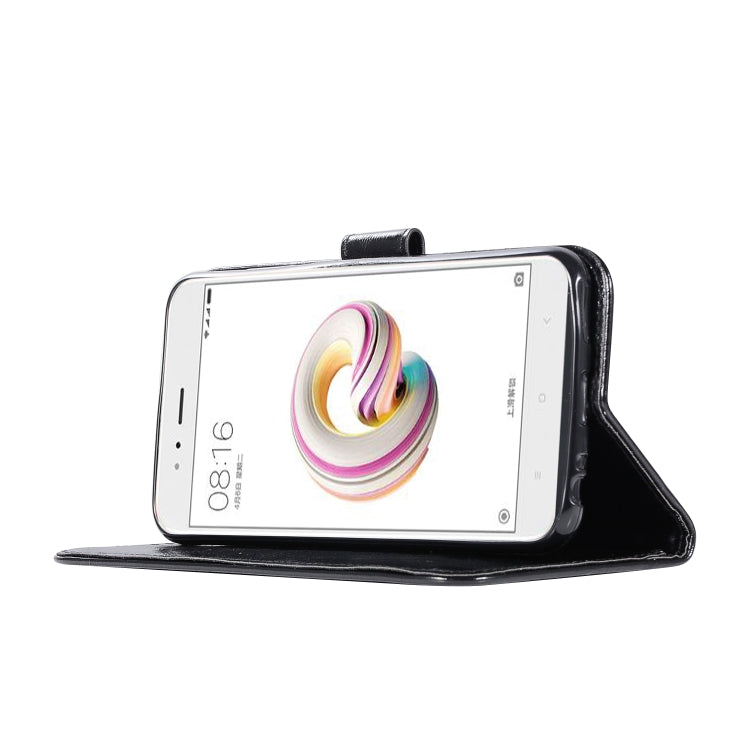 For Xiaomi Mi 5X Retro Copper Button Crazy Horse Horizontal Flip PU Leather Case with Holder & Card Slots & Wallet & Lanyard