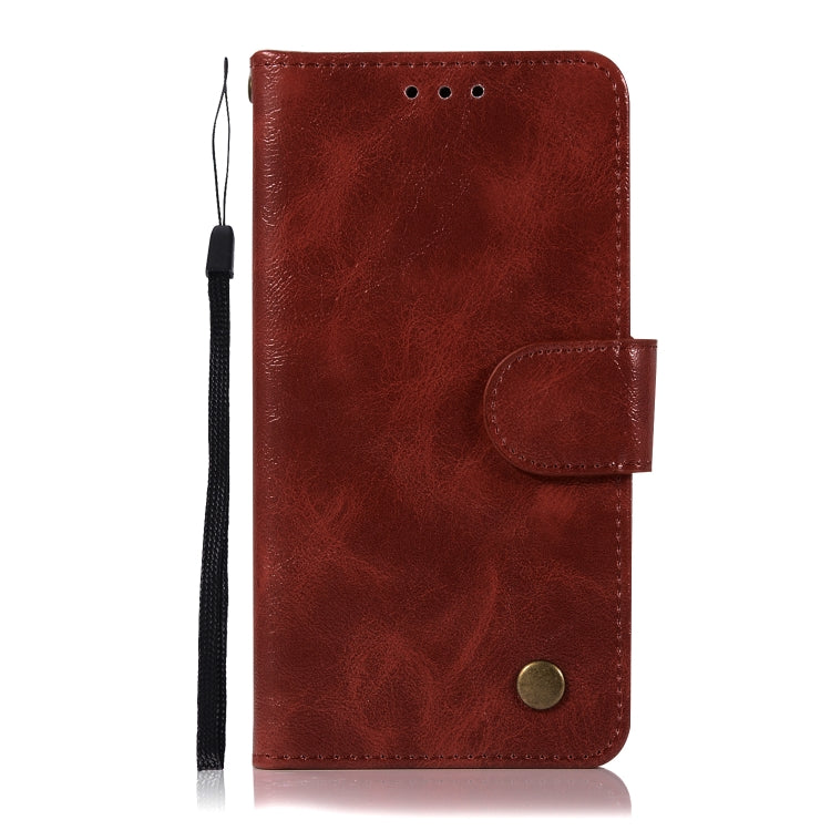 For Xiaomi Redmi 5A Retro Copper Button Crazy Horse Horizontal Flip PU Leather Case with Holder & Card Slots & Wallet & Lanyard