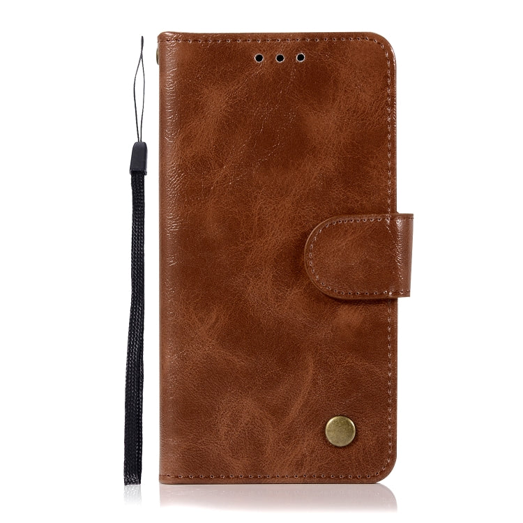 For Xiaomi Redmi 5A Retro Copper Button Crazy Horse Horizontal Flip PU Leather Case with Holder & Card Slots & Wallet & Lanyard