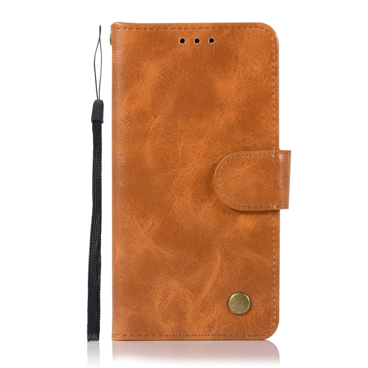 For Xiaomi Redmi 5A Retro Copper Button Crazy Horse Horizontal Flip PU Leather Case with Holder & Card Slots & Wallet & Lanyard
