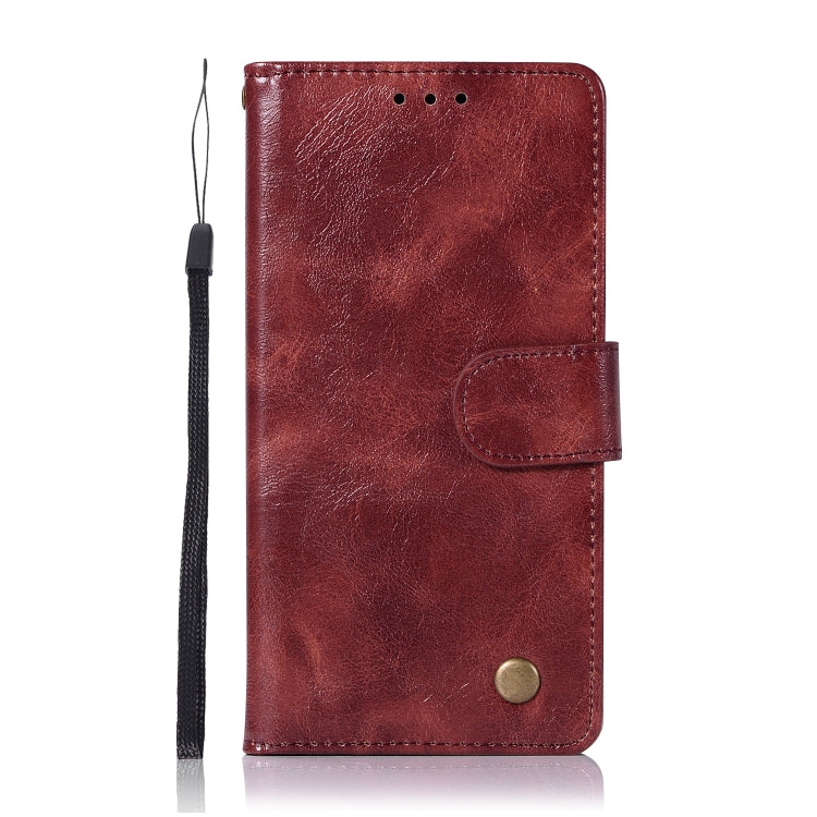 For Xiaomi Mi 6 Retro Copper Button Crazy Horse Horizontal Flip PU Leather Case with Holder & Card Slots & Wallet & Lanyard