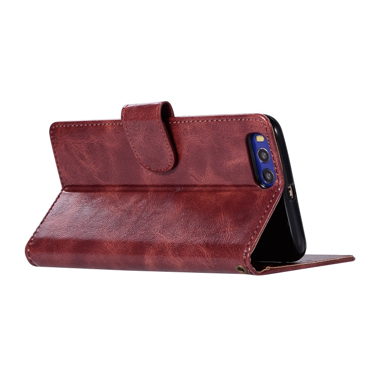 For Xiaomi Mi 6 Retro Copper Button Crazy Horse Horizontal Flip PU Leather Case with Holder & Card Slots & Wallet & Lanyard