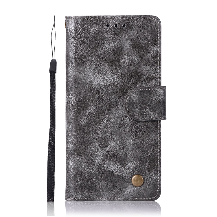 For Xiaomi Mi 6 Retro Copper Button Crazy Horse Horizontal Flip PU Leather Case with Holder & Card Slots & Wallet & Lanyard