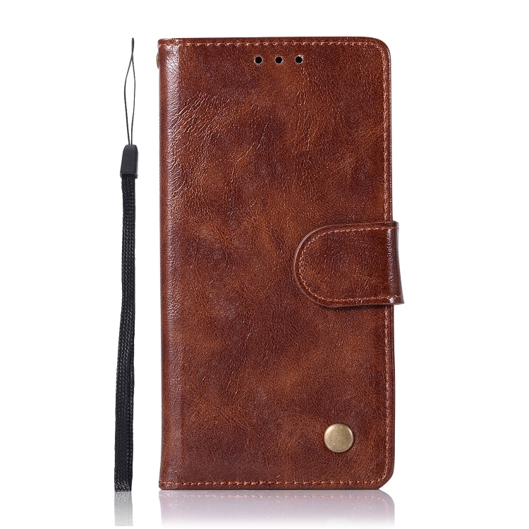 For Xiaomi Mi 6 Retro Copper Button Crazy Horse Horizontal Flip PU Leather Case with Holder & Card Slots & Wallet & Lanyard