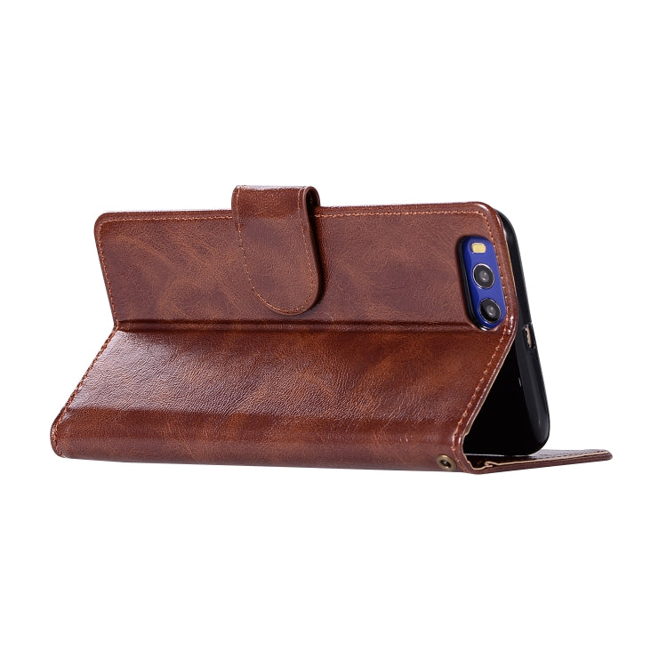 For Xiaomi Mi 6 Retro Copper Button Crazy Horse Horizontal Flip PU Leather Case with Holder & Card Slots & Wallet & Lanyard