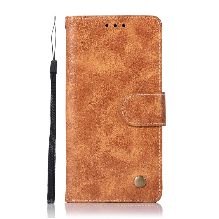 For Xiaomi Mi 6 Retro Copper Button Crazy Horse Horizontal Flip PU Leather Case with Holder & Card Slots & Wallet & Lanyard