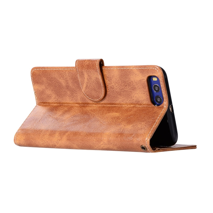 For Xiaomi Mi 6 Retro Copper Button Crazy Horse Horizontal Flip PU Leather Case with Holder & Card Slots & Wallet & Lanyard