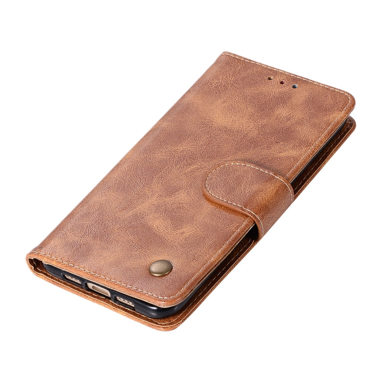 For Xiaomi Mi 6 Retro Copper Button Crazy Horse Horizontal Flip PU Leather Case with Holder & Card Slots & Wallet & Lanyard