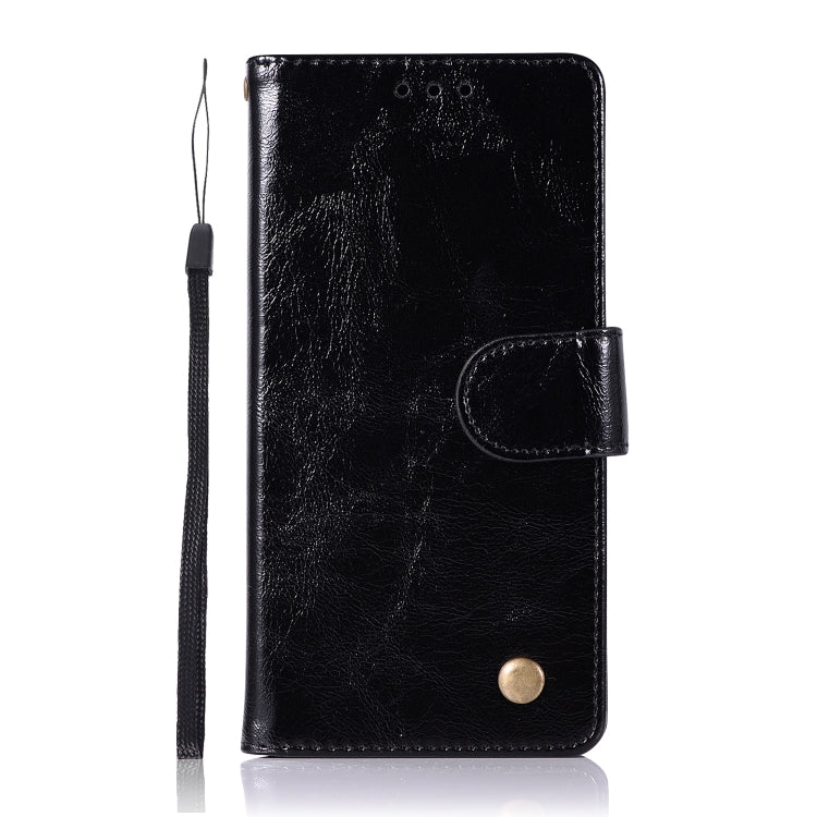 For Xiaomi Mi 6 Retro Copper Button Crazy Horse Horizontal Flip PU Leather Case with Holder & Card Slots & Wallet & Lanyard