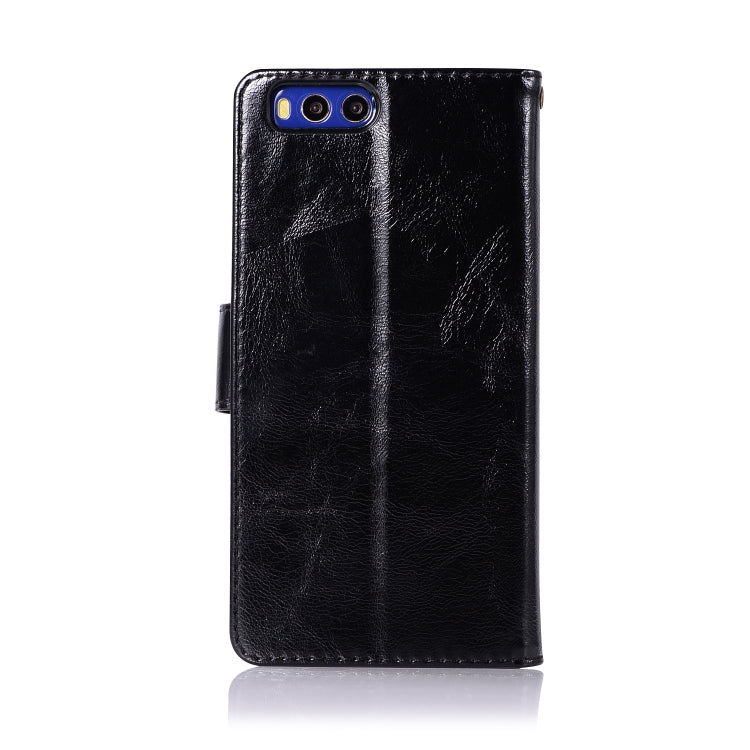 For Xiaomi Mi 6 Retro Copper Button Crazy Horse Horizontal Flip PU Leather Case with Holder & Card Slots & Wallet & Lanyard