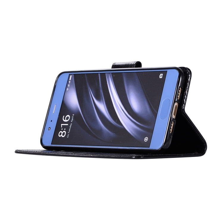 For Xiaomi Mi 6 Retro Copper Button Crazy Horse Horizontal Flip PU Leather Case with Holder & Card Slots & Wallet & Lanyard