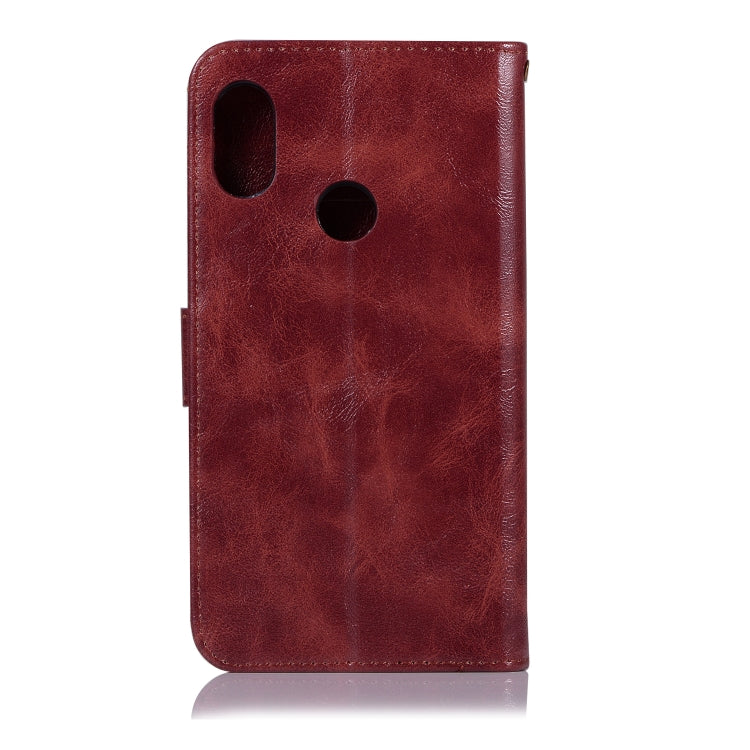 For Xiaomi Redmi Note 5 Pro Retro Copper Button Crazy Horse Horizontal Flip PU Leather Case with Holder & Card Slots & Wallet & Lanyard