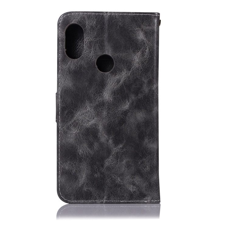 For Xiaomi Redmi Note 5 Pro Retro Copper Button Crazy Horse Horizontal Flip PU Leather Case with Holder & Card Slots & Wallet & Lanyard