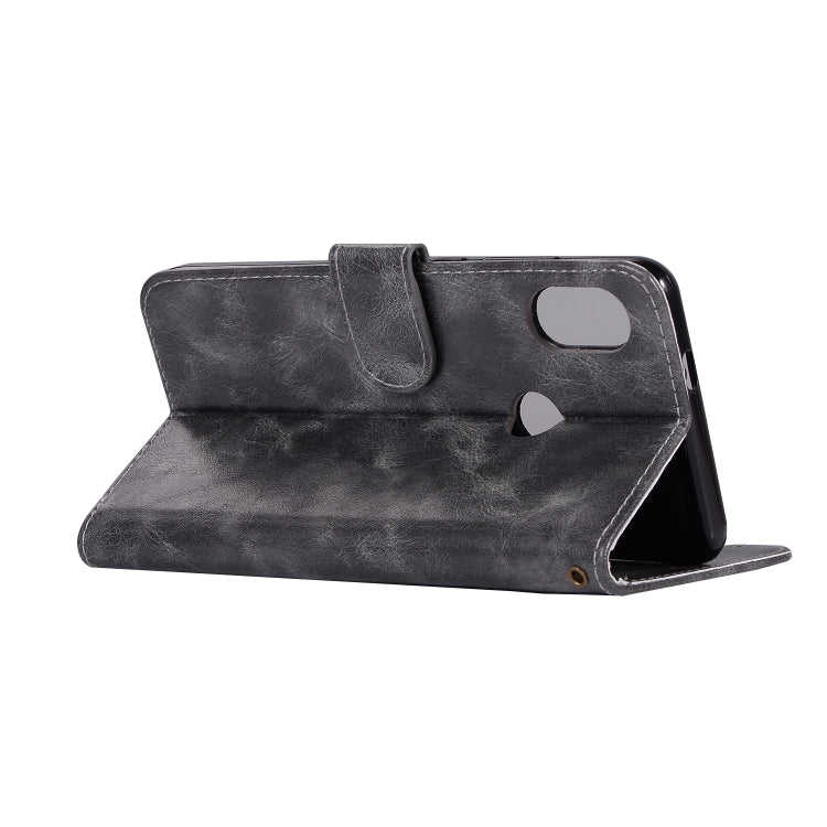 For Xiaomi Redmi Note 5 Pro Retro Copper Button Crazy Horse Horizontal Flip PU Leather Case with Holder & Card Slots & Wallet & Lanyard