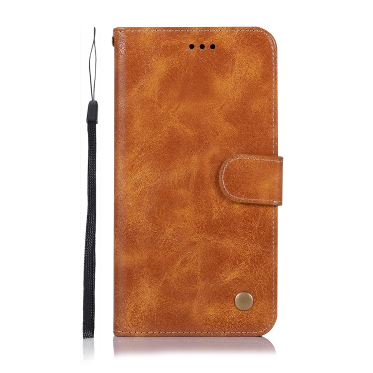 For Xiaomi Redmi Note 5 Pro Retro Copper Button Crazy Horse Horizontal Flip PU Leather Case with Holder & Card Slots & Wallet & Lanyard