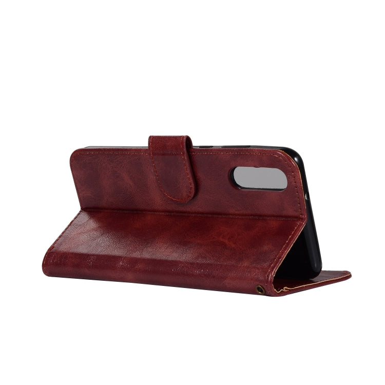 For Xiaomi Mi 9 Retro Copper Button Crazy Horse Horizontal Flip PU Leather Case with Holder & Card Slots & Wallet & Lanyard