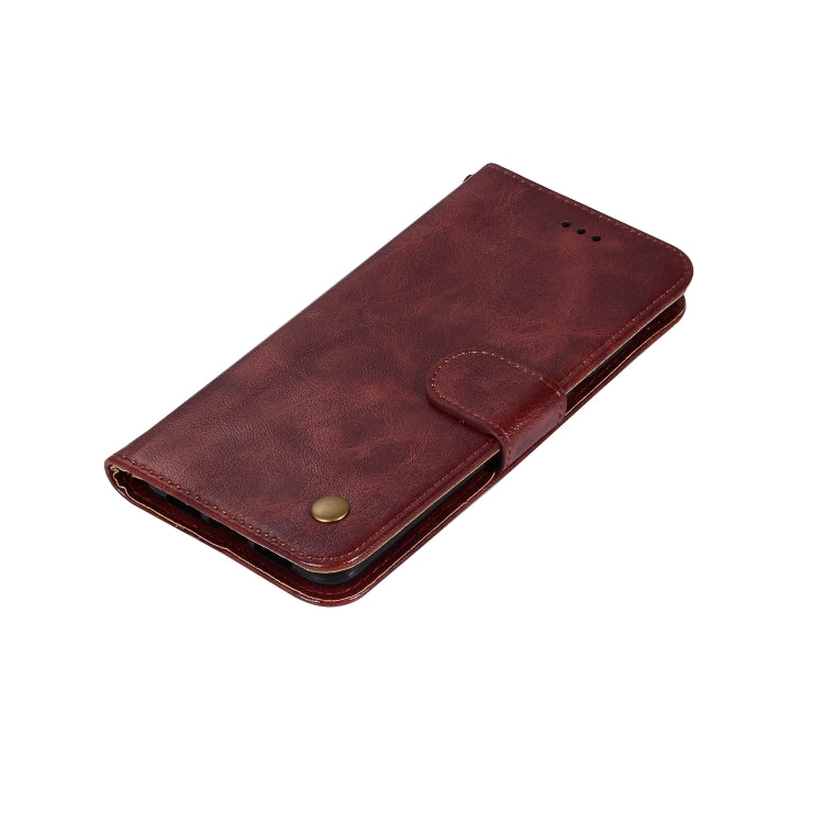 For Xiaomi Mi 9 Retro Copper Button Crazy Horse Horizontal Flip PU Leather Case with Holder & Card Slots & Wallet & Lanyard