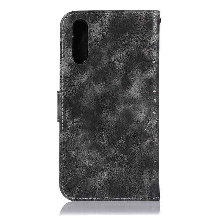For Xiaomi Mi 9 Retro Copper Button Crazy Horse Horizontal Flip PU Leather Case with Holder & Card Slots & Wallet & Lanyard