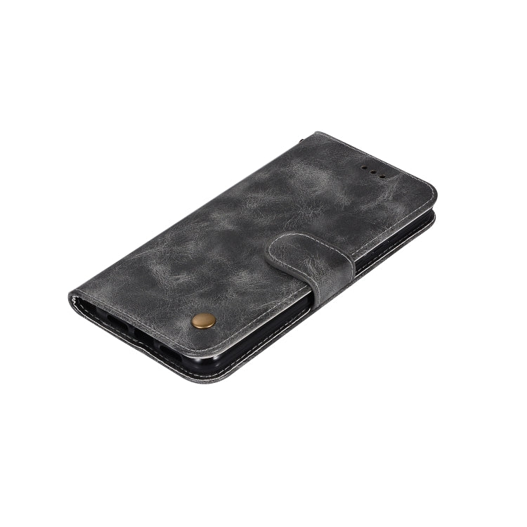 For Xiaomi Mi 9 Retro Copper Button Crazy Horse Horizontal Flip PU Leather Case with Holder & Card Slots & Wallet & Lanyard