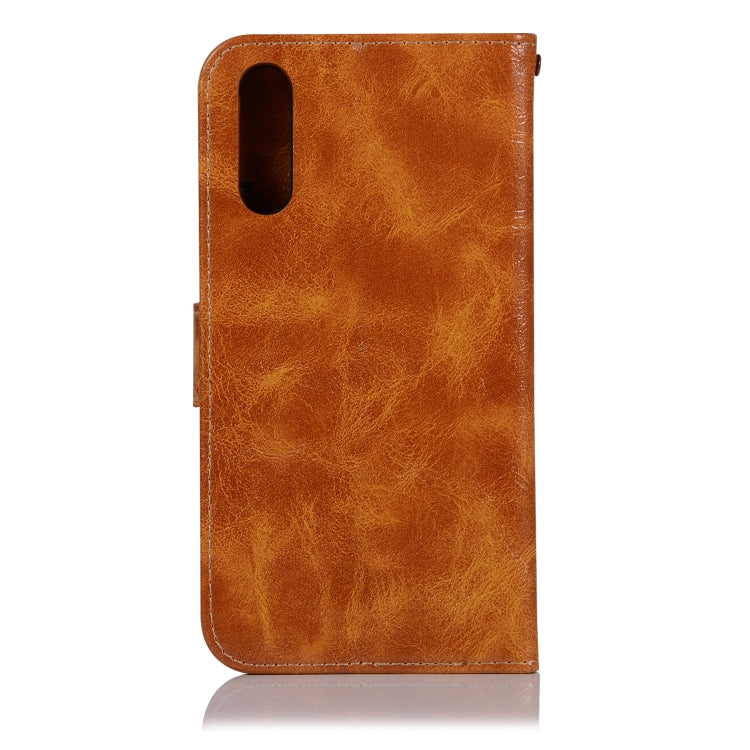 For Xiaomi Mi 9 Retro Copper Button Crazy Horse Horizontal Flip PU Leather Case with Holder & Card Slots & Wallet & Lanyard