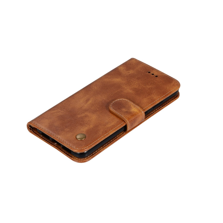 For Xiaomi Mi 9 Retro Copper Button Crazy Horse Horizontal Flip PU Leather Case with Holder & Card Slots & Wallet & Lanyard