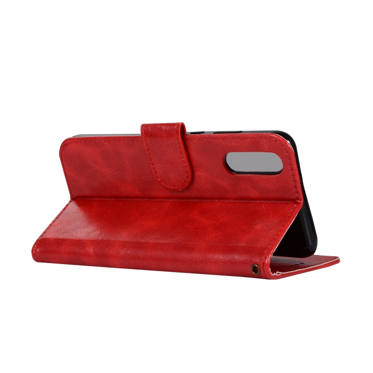 For Xiaomi Mi 9 Retro Copper Button Crazy Horse Horizontal Flip PU Leather Case with Holder & Card Slots & Wallet & Lanyard