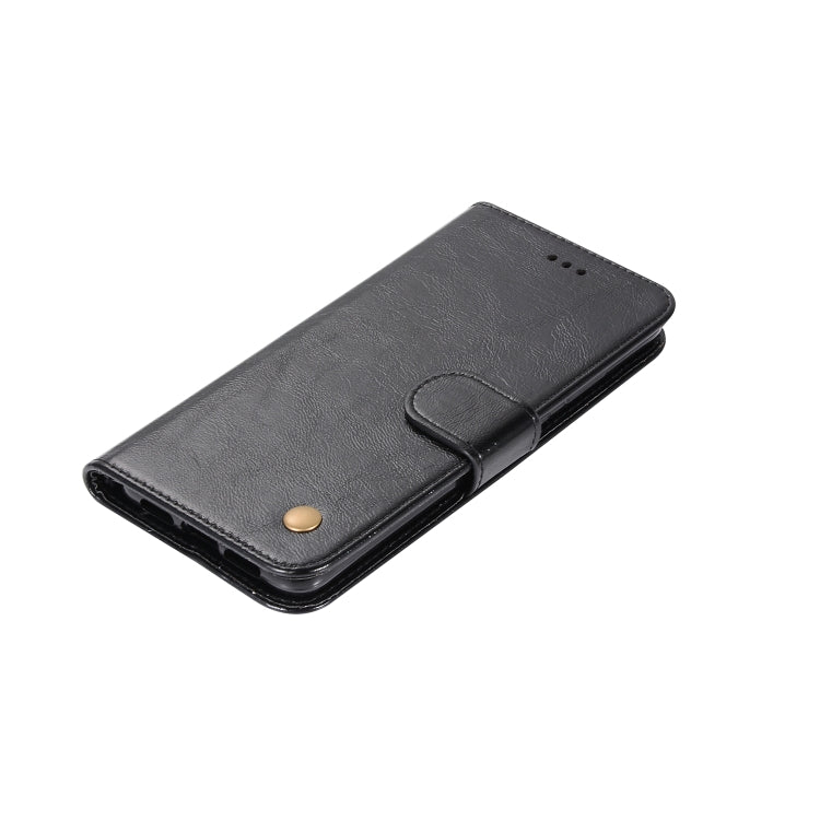 For Xiaomi Mi 9 Retro Copper Button Crazy Horse Horizontal Flip PU Leather Case with Holder & Card Slots & Wallet & Lanyard