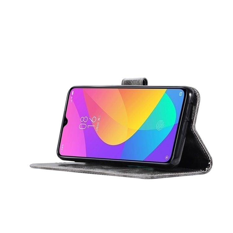 For Xiaomi Mi CC9 Retro Copper Button Crazy Horse Horizontal Flip PU Leather Case with Holder & Card Slots & Wallet & Lanyard