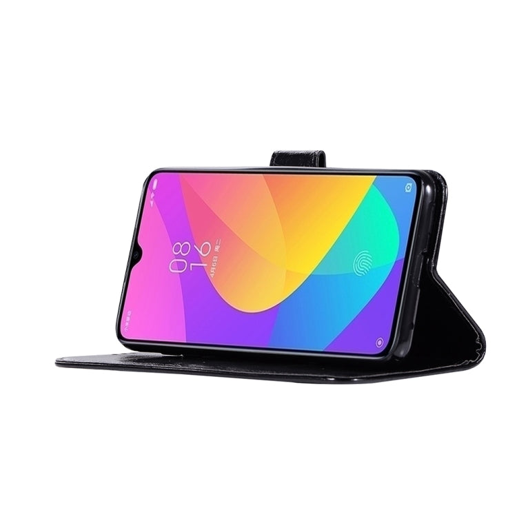 For Xiaomi Mi CC9 Retro Copper Button Crazy Horse Horizontal Flip PU Leather Case with Holder & Card Slots & Wallet & Lanyard