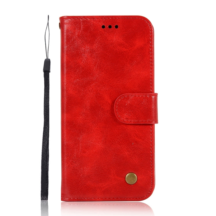 For Xiaomi Mi CC9e Retro Copper Button Crazy Horse Horizontal Flip PU Leather Case with Holder & Card Slots & Wallet & Lanyard