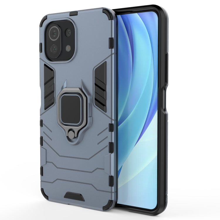 For Xiaomi Mi 11 Lite Shockproof PC + TPU Protective Case with Magnetic Ring Holder