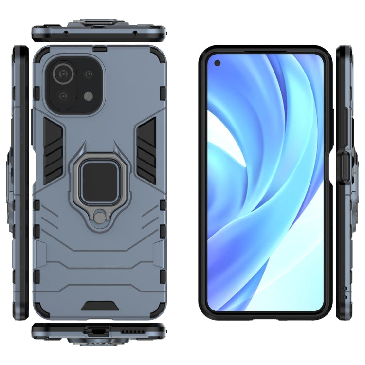 For Xiaomi Mi 11 Lite Shockproof PC + TPU Protective Case with Magnetic Ring Holder