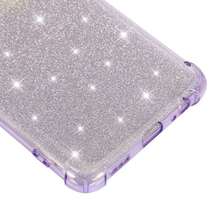 For OPPO F17 Pro Gradient Glitter Powder Shockproof TPU Protective Case