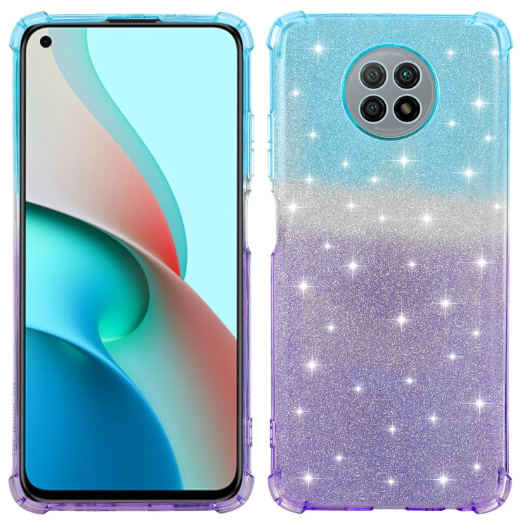 For OPPO F17 Pro Gradient Glitter Powder Shockproof TPU Protective Case