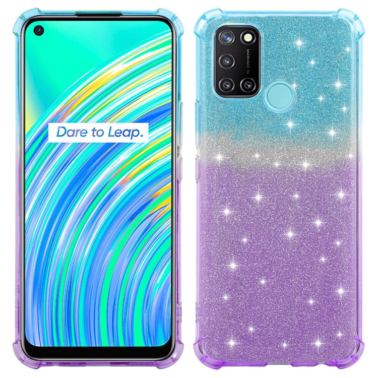 For Realme C17 Gradient Glitter Powder Shockproof TPU Protective Case