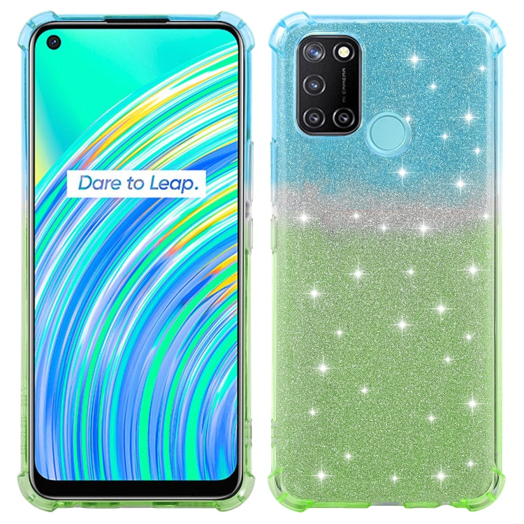 For Realme C17 Gradient Glitter Powder Shockproof TPU Protective Case
