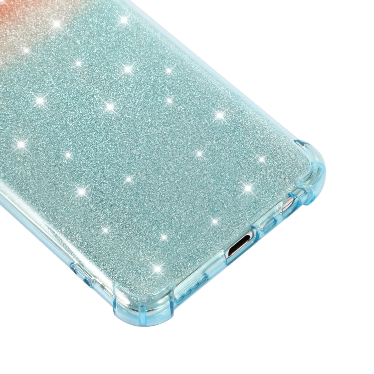 For Realme C17 Gradient Glitter Powder Shockproof TPU Protective Case