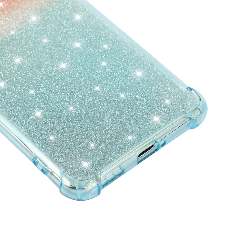 For vivo Y73s 5G Gradient Glitter Powder Shockproof TPU Protective Case