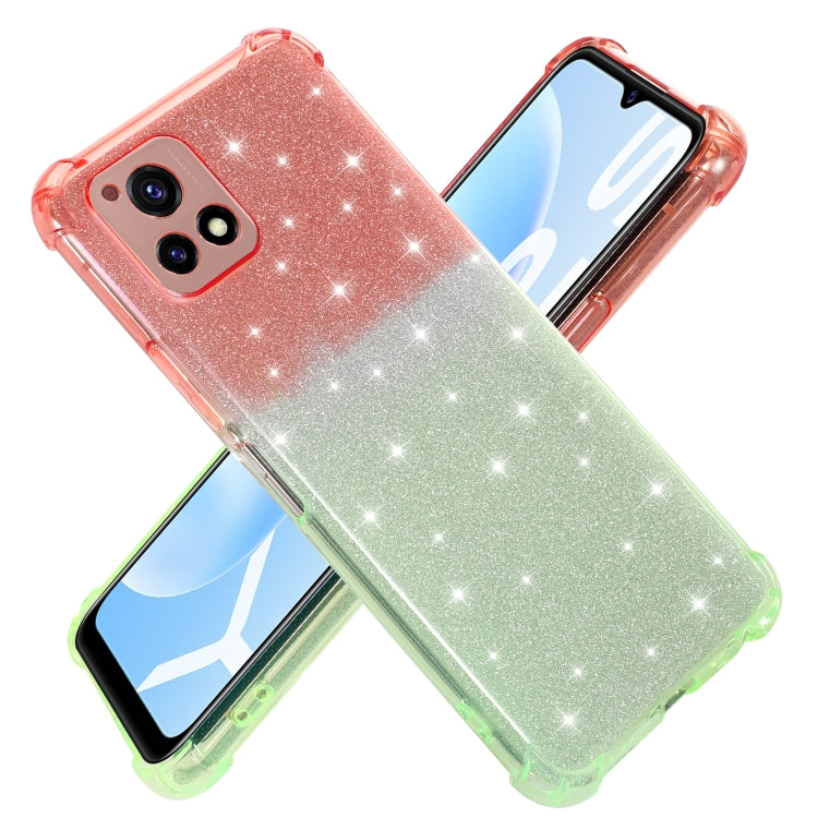 For vivo Y52s 5G Gradient Glitter Powder Shockproof TPU Protective Case