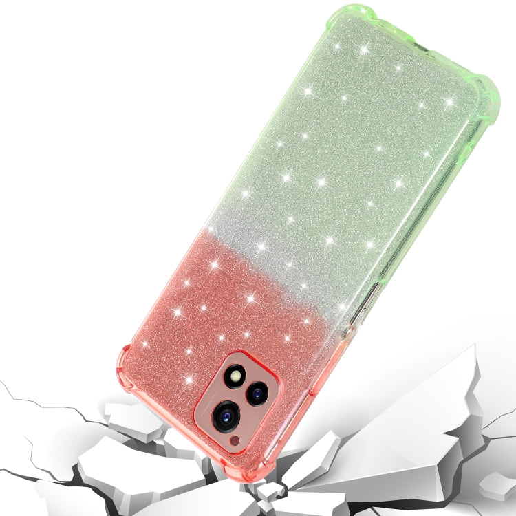 For vivo Y52s 5G Gradient Glitter Powder Shockproof TPU Protective Case