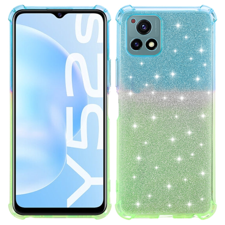 For vivo Y52s 5G Gradient Glitter Powder Shockproof TPU Protective Case