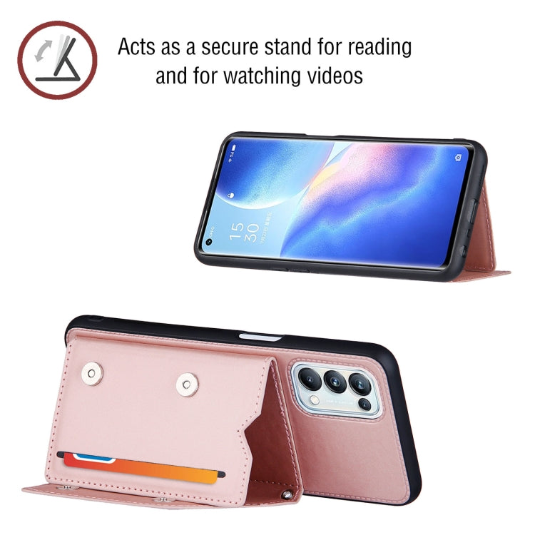 For OPPO A93 5G Skin Feel PU + TPU + PC Back Cover Shockproof Case with Card Slots & Holder & Photo Frame