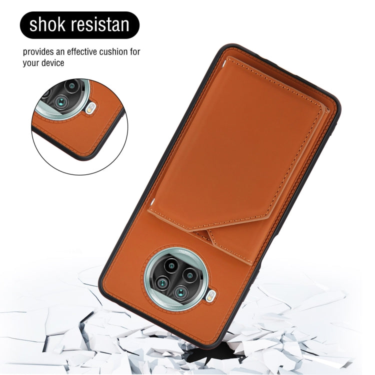 For Xiaomi Mi 10T Lite 5G Skin Feel PU + TPU + PC Back Cover Shockproof Case with Card Slots & Holder & Photo Frame