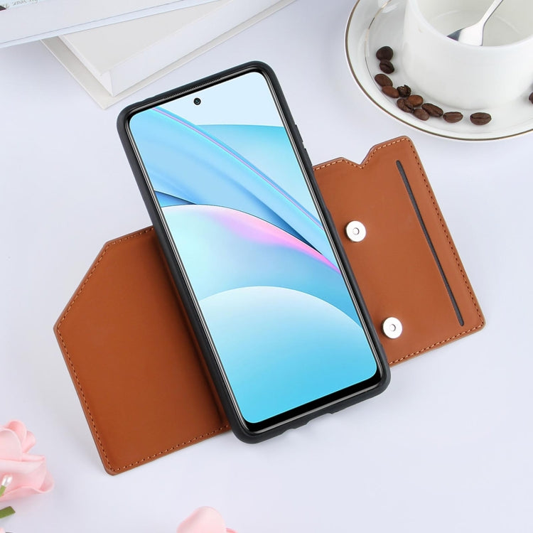 For Xiaomi Mi 10T Lite 5G Skin Feel PU + TPU + PC Back Cover Shockproof Case with Card Slots & Holder & Photo Frame